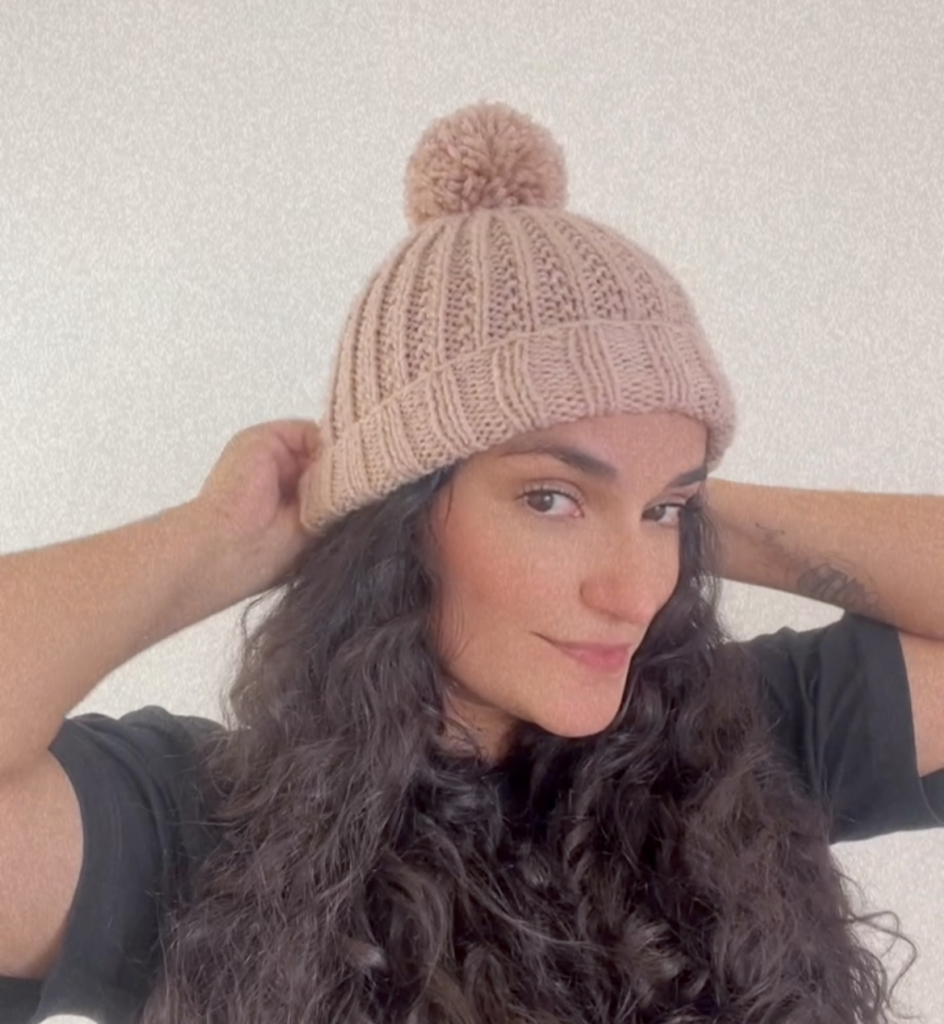 Pompom de lã feito à mão