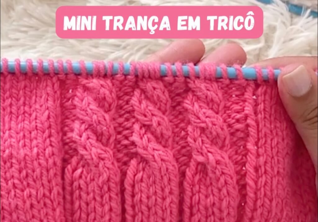 Ponto de tricô para peça infantil